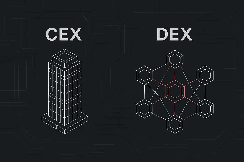 中央集権型取引所と分散型取引所の概念の比較