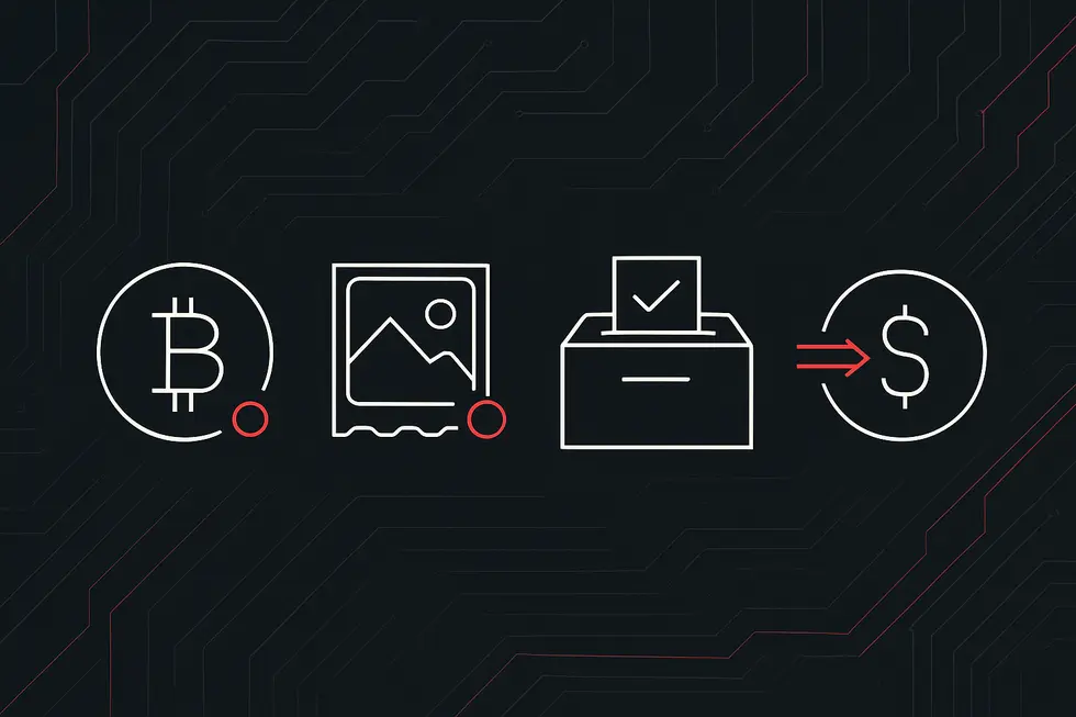 スマートコントラクトによるデジタル契約と2人の人物