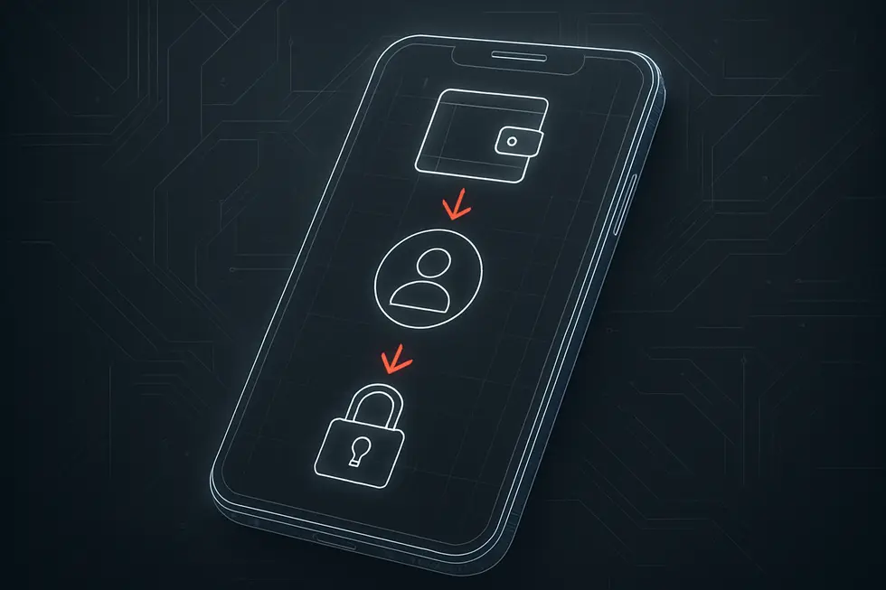 暗号資産ウォレットの役割と仕組みを図解したイメージ